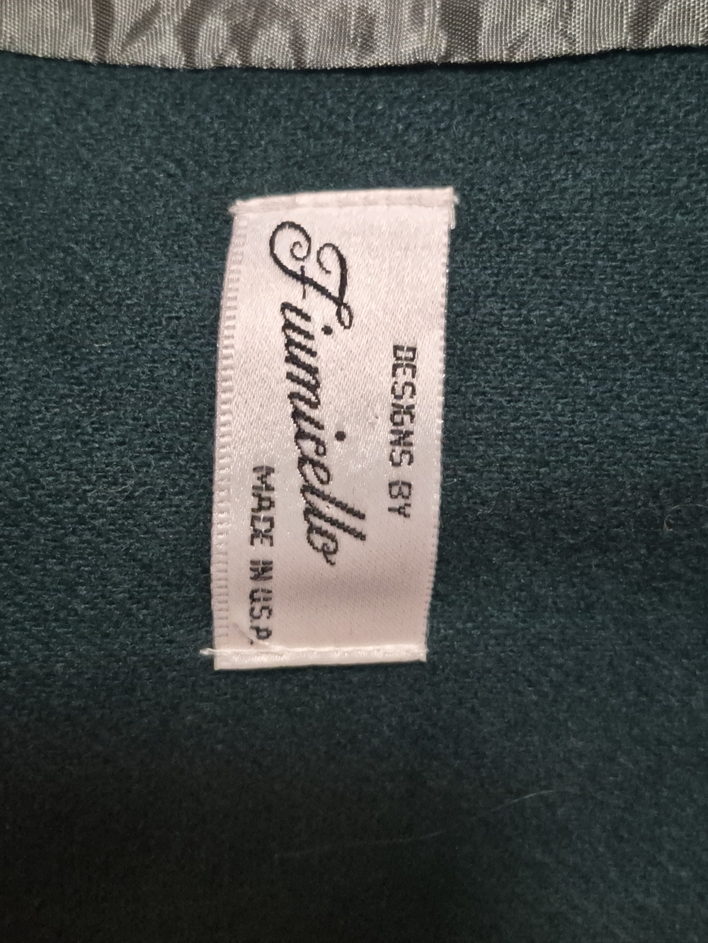 Vintage Fiumicello Women Doublebreasted Wool Green Blazer Quiet Luxury Size 14 - Picture 5 of 6